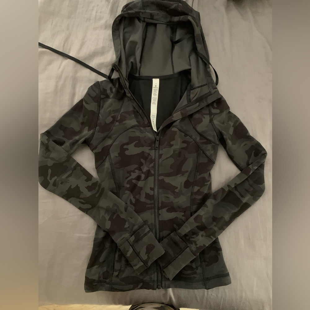 Nulu hooded define jacket green camo
